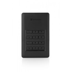 Verbatim Stor´n´Go Secure Portable Festplatte 2,5´´ extern, 1 TB, USB 3.0, Passwortschutz und Hardware-Verschlüsselung, Schwarz