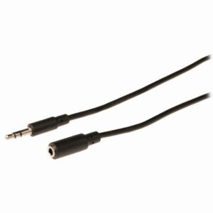 Stereo Audiokabel | 3,5-mm-Stecker - 3,5-mm-Buchse | 5,0 m | Schwarz