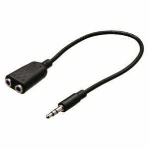 Stereo Audiokabel | 3,5-mm-Stecker - 2x 3,5-mm-Buchse | 0,2 m | Schwarz