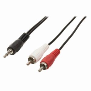 Stereo Audiokabel | 3,5-mm-Stecker - 2x Cinch-Stecker | 1,0 m | Schwarz