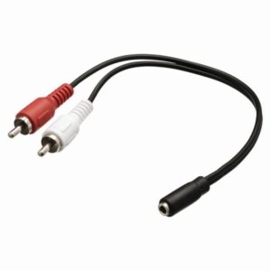 Stereo Audiokabel | 2x Cinch-Stecker - 3,5-mm-Buchse | 0,2 m | Schwarz