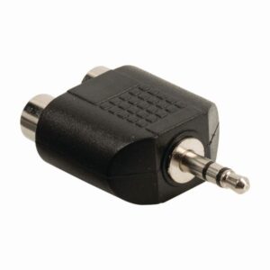 Audio-Adapter Stereo | 3,5-mm-Stecker - 2x Cinch-Buchse | Schwarz
