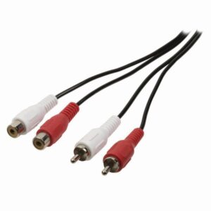 Stereo Audiokabel | 2x Cinch-Stecker - 2x Cinch-Buchse | 2,0 m | Schwarz