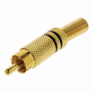 RCA-Steckverbinder | Cinch-Stecker - 10 Stück | Schwarz