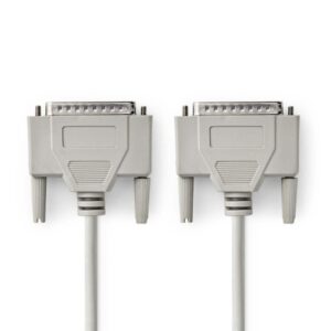Serielles Kabel | D-Sub, 25-poliger Stecker - D-Sub, 25-poliger Stecker | 3,0 m | Elfenbeinfarben