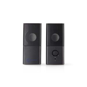 Nedis GSPR10020BK Gaming-Lautsprecher | 2.0 | USB-betrieben | 3,5-mm-Klinke | RMS: 6 W