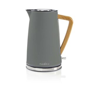 Nedis KAWK510EGY Wasserkocher | 1,7 l | Soft-Touch | Grau