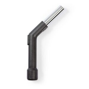 Staubsauger Gebogenes Ende | Metall | 32 mm | Schraubenmanschette + Klick-Ring