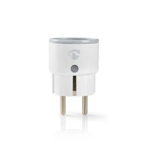 Nedis WLAN Steckdose, Smart Steckdose Digital Zeitschaltuhr Stromzaehler Wifi Steckdose, Schaltbare Haushaltsgeraete von ueberall, kompatibel mit Alexa, Google Home, Smartphone gesteuert Schuko Type F | 10A