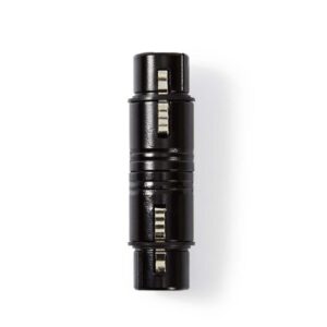 XLR-Kupplung | XLR-3-Pol-Buchse ? XLR-3-Pol-Buchse | Schwarz