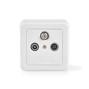 Antennensteckdose | 1x F-Ausgang | 1x IEC-Steckerausgang | 1x IEC-Buchsenausgang | 75 dB