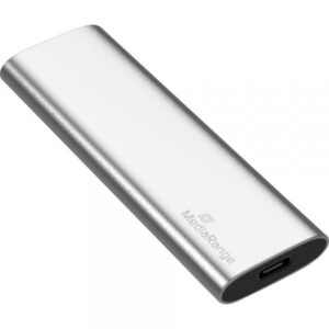 MediaRange SSD Festplatte extern, 480 GB, USB 3.0 Type-C, Silber