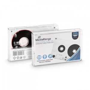 Mediarange professionelle Audio-Kassetten UR 90 C-90 min Typ 1, normale BIAS, Transparent 20er pack