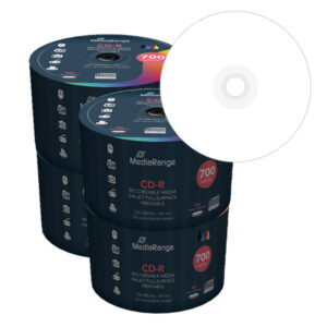 MediaRange CD-R 80 Min, 700 MB 52x fullprintable, inkjet fullsurface printable, 200 Stk. in ECO-pack