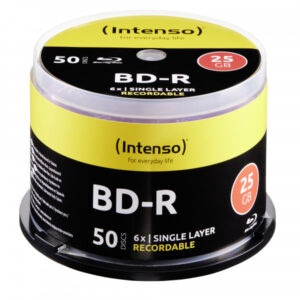 Intenso Blu-ray Disc BD-R, 135 min / 25 GB, 6x, 50 Stück in Cakebox