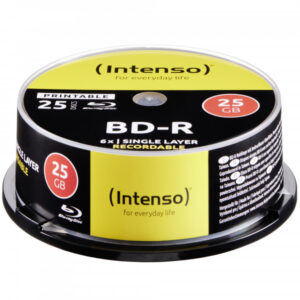 Intenso Blu-ray Disc BD-R 135 min / 25 GB, 6x, Fullprintable, 25 Stück in Cakebox