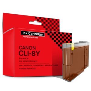Tintenpatrone, Kompatibel, Ersetzt Canon CLI-8Y, Mit Chip, 14 ml, Gelb