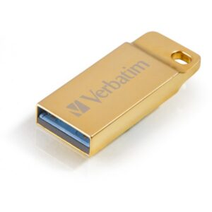 Verbatim Metal Executive USB Stick, 64 GB, USB 3.0, Spritzwasserschutz, Gold