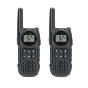 Walkie-Talkie-Set | 2 Hörer | Bis zu 10 km | Frequenzkanäle: 8 | PTT / VOX | Bis zu 3 Hours | Kopfhörerausgang | Schwarz