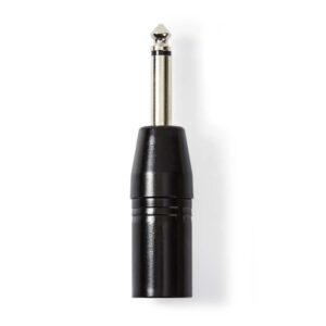 XLR-Adapter Mono | XLR-3-Pol-Stecker ? 6,35-mm-Stecker | Schwarz